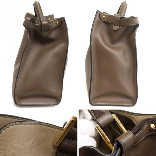 【中古】フェンディ ピーカブー エックスライト(8BN304-A5E9)FENDI Peekaboo Xlite ハンドバッグ ブラウン レザー_2