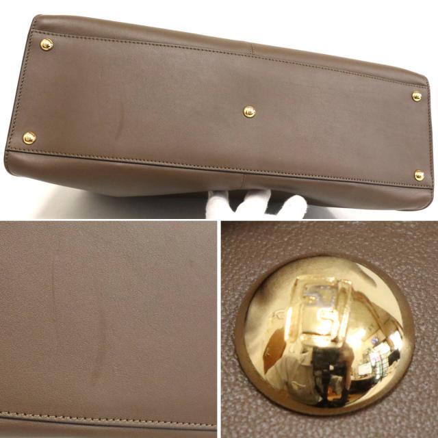 【中古】フェンディ ピーカブー エックスライト(8BN304-A5E9)FENDI Peekaboo Xlite ハンドバッグ ブラウン レザー_3