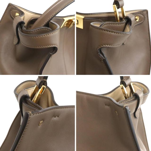 【中古】フェンディ ピーカブー エックスライト(8BN304-A5E9)FENDI Peekaboo Xlite ハンドバッグ ブラウン レザー_4