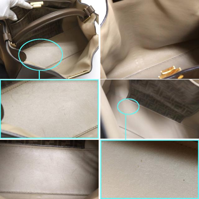 【中古】フェンディ ピーカブー エックスライト(8BN304-A5E9)FENDI Peekaboo Xlite ハンドバッグ ブラウン レザー_7