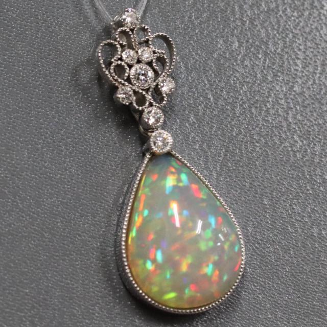 pt900 ダイヤモンド オパール ペンダントトップ プラチナ 【公式通販】