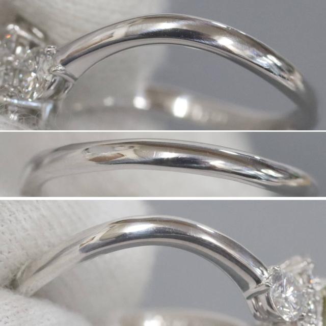 【中古】Pt900ダイヤモンド/イエローイッシュグリーンダイヤモンドリング D0.217 D0.96 5.2g #17 ソーティング 4月誕生石_5