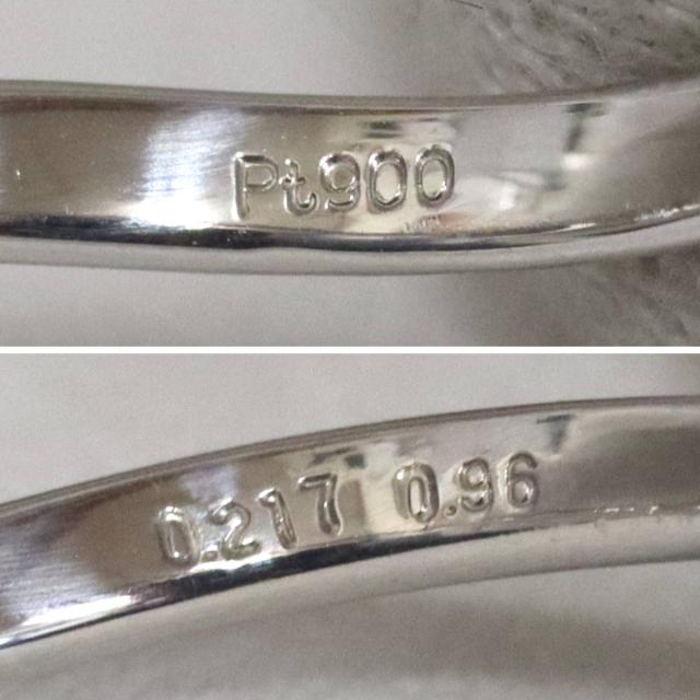 【中古】Pt900ダイヤモンド/イエローイッシュグリーンダイヤモンドリング D0.217 D0.96 5.2g #17 ソーティング 4月誕生石_6
