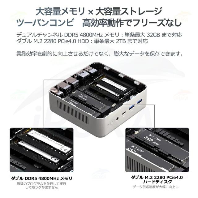 NiPoGi ミニPC Windows11 Pro 256GB Amazon.co.jp: NiPoGi ミニpc