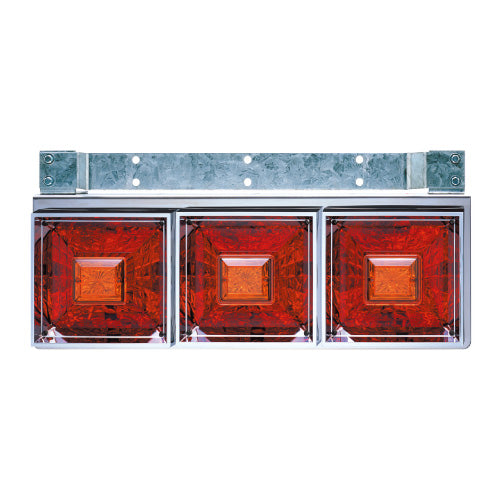 メーカー直送 ジェットイノウエ 角型３連フラッシュテールランプ大型 リレー付 525701 ※代引・返品不可