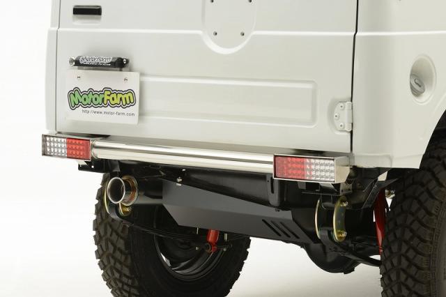 メーカー直送 モーターファーム FARMバンパー　ステンレスストレートビルトインテールタイプ　リア用　SJ30・JA11・JB31 ※代引不可・返品不可_2