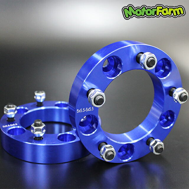 メーカー直送 モーターファーム ワイドトレッドスペーサー 30mm 5H/139.7-P1.25 ブルー  4枚1台分 ※代引不可・返品不可