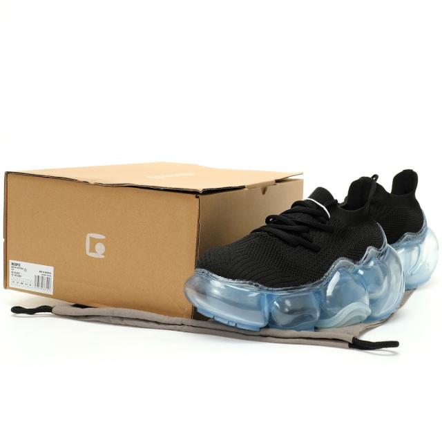 Grounds Moopie Low Sneakers ムーピーロー スニーカー ニットブラック × アイスブルー クッションソール カジュアルシューズ MPTP44-A1KT99XX