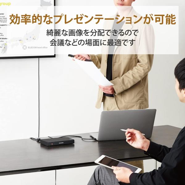 エレコム HDMI分配器 4K 60Hz(18Gbps) 1入力 4出力 HDCP2.2対応 VSP-HDP14BK ブラック