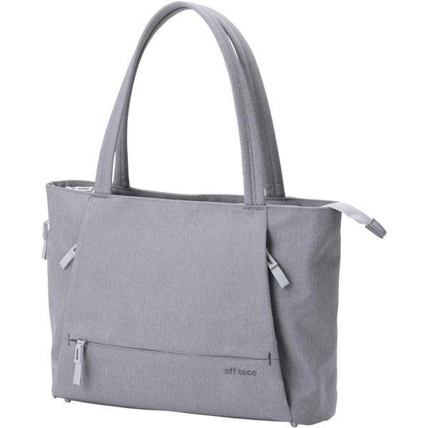 エレコム off toco トートバッグ Lサイズ ショルダーバッグ 撥水 抗菌 グレー BM-OFTBL01GY