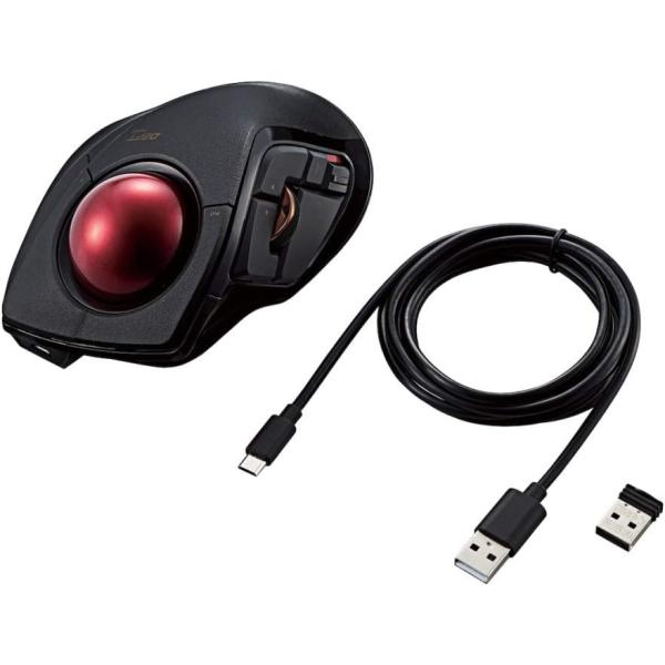 エレコム トラックボールマウス 人差指 8ボタン 有線 無線 Bluetooth ブラック M-DPT1MRBK_3