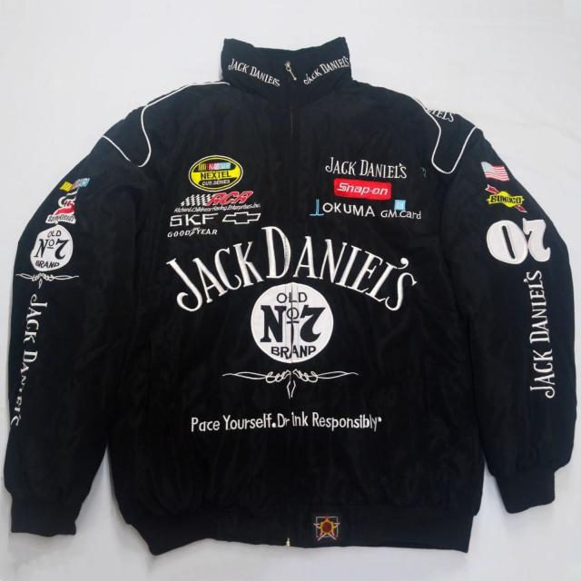 ジャックダニエル Jack Daniel’s F1 レーシングジャケット ブルゾン 刺繍 中綿 男女兼用 M-XXL