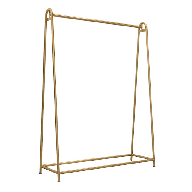 2colors/メタルハンガーラック メタルラック 高さ150cm ゴールド ブラック 黒 シングルラック 店舗什器 金色 アイアン 頑丈 衣類_4