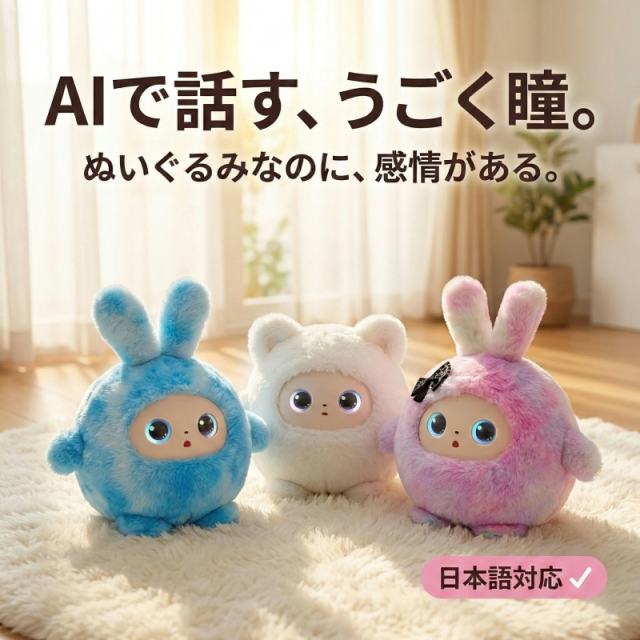 AI うさぎ ぬいぐるみ しゃべる 動く 知育玩具 ChatGPT対応 英語 日本語 11言語 音声認識 会話 ロボット おもちゃ 子供 3歳 4歳 5歳 6歳 誕生日 プレゼント 女の子 男の子 次世代AIペット あす楽 3色選択　送料無料