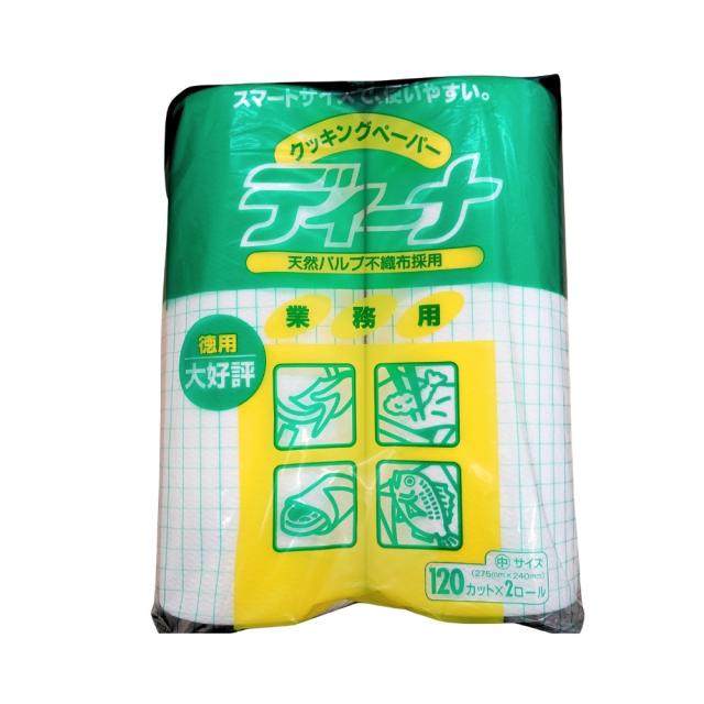 ユニチャーム　ディーナ　クッキングペーパーロール 徳用 中サイズ 120カット×2ロール×6袋