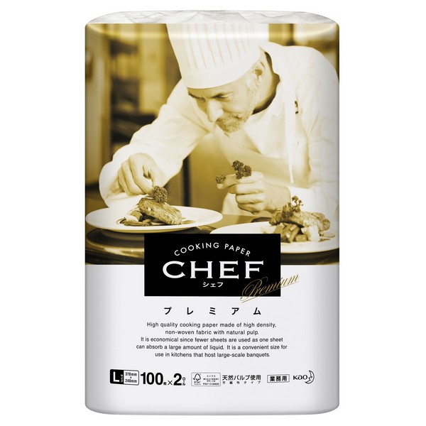 花王　クッキングペーパー　CHEF(シェフ)　プレミアム　Lサイズ　100枚×2ロール×6袋【取り寄せ商品・即納不可】