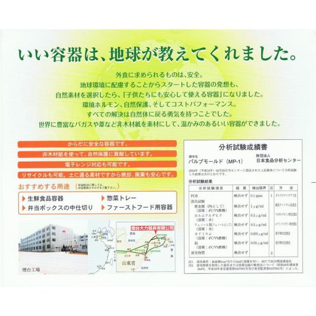 パルプモールド容器　モールド弁当　MB-2　無地　236×196×132mm　50枚×20入【メーカー直送・代引き不可・時間指定不可・沖縄、離島不可】_2