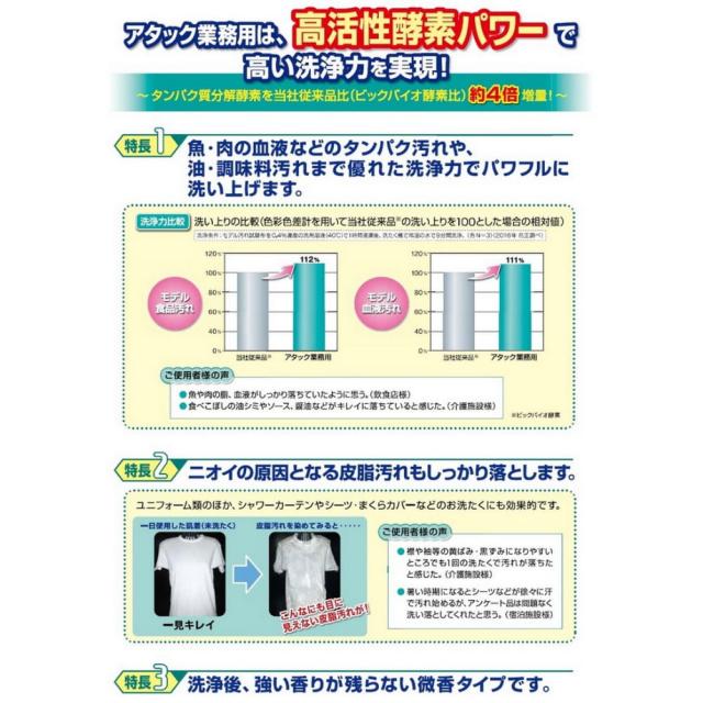 花王　粉末洗たく洗剤　アタック　業務用　2.5kg×6箱入●ケース販売お徳用_2