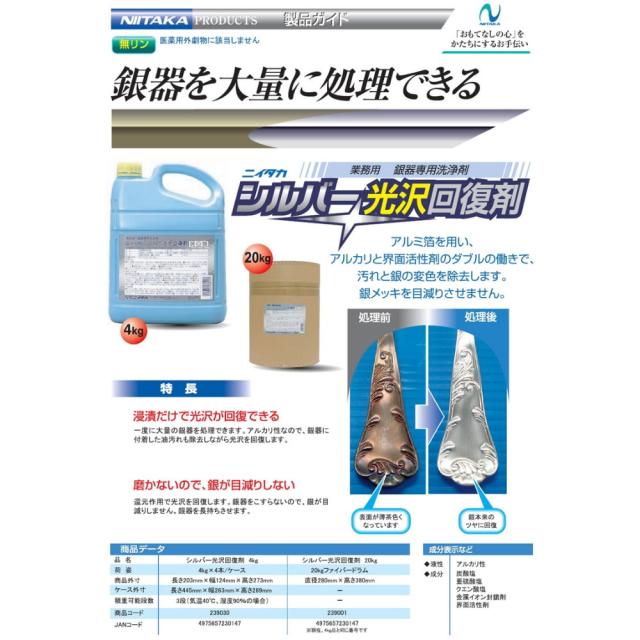 ニイタカ　シルバー光沢回復剤　ファイバードラム　20ｋｇ【取り寄せ商品・即納不可・代引き不可・返品不可】_1
