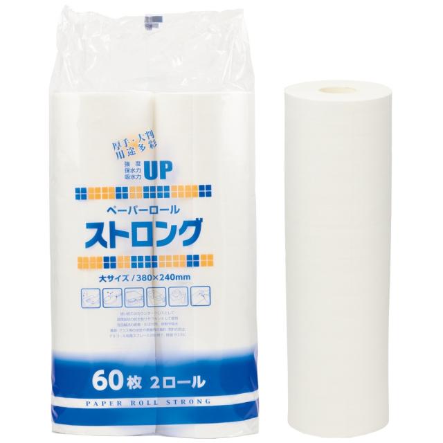 大黒工業　ペーパーロールストロング　大サイズ　60枚×2ロール　6袋入【取り寄せ商品・即納不可・代引き不可・返品不可】