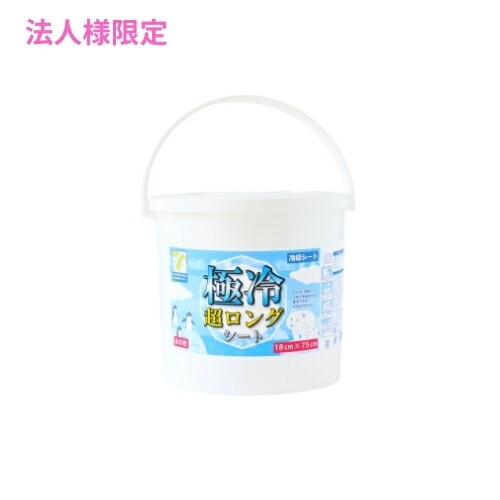 【法人様限定】三昭紙業　メントール配合ボディシート　超大判　極冷　超ロングシート　本体容器入り　80枚×2個(160枚)【メーカー直送・代引き不可・時間指定不可・沖縄、北海道、離島不可】