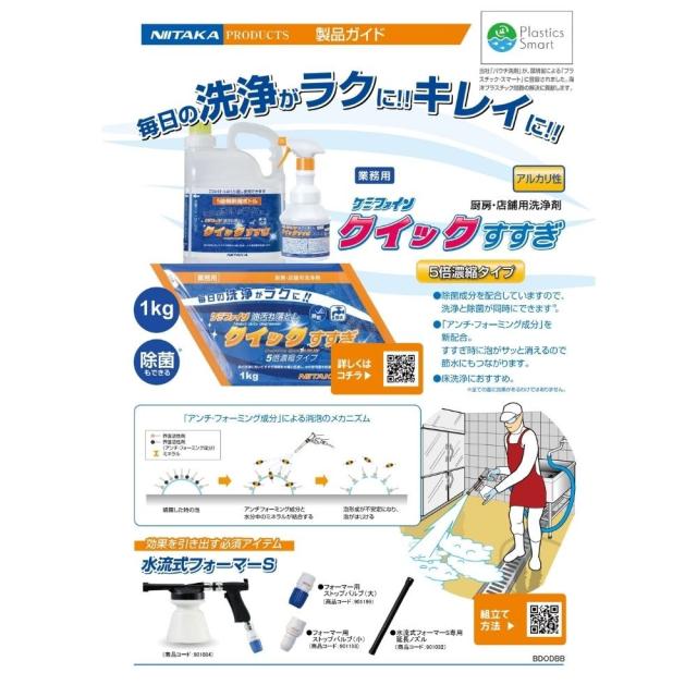 ニイタカ　店舗用洗浄剤　ケミファイン　クイックすすぎ　1kg×6本入【取り寄せ商品・即納不可・代引き不可・返品不可】_1