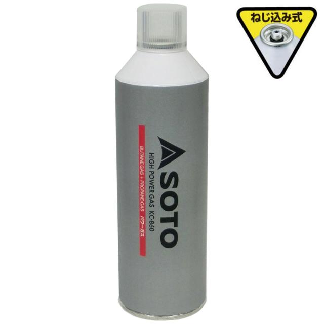 新富士バーナー　SOTO(ソト)　ガスボンベ　ハイパワーガス　KC-860　220g×30本入【取り寄せ商品・即納不可・代引き不可・返品不可】