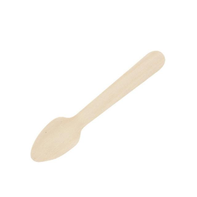 使い捨て木製カトラリー　スプーン　#110　単袋(個包装あり)　1000本【取り寄せ商品・即納不可・代引き不可・返品不可】