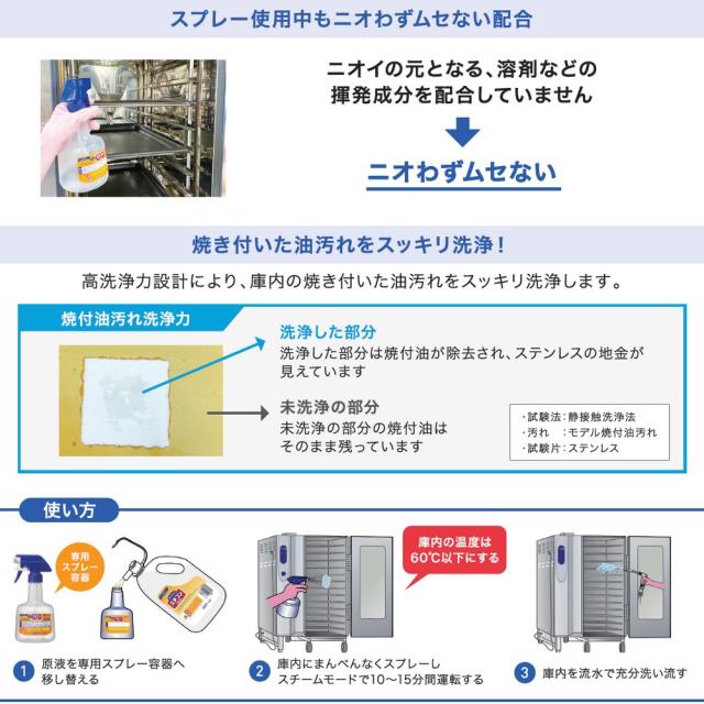 【法人様限定】花王　スチコンクリーナー　2L×3本入+専用スプレー容器　泡用　ロック付　業務用　花王商品コード：41479　600ml×6本入セット【取り寄せ商品・代引き不可・時間指定不可・沖縄、北海道、離島不可】_2