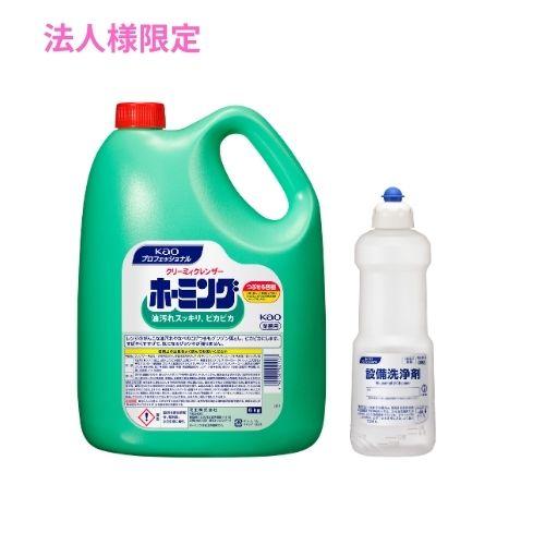 【法人様限定】花王　厨房設備用洗浄剤　クリーミィクレンザー　ホーミング　業務用　6kg×3本入+設備洗浄剤　業務用つめかえ容器　花王商品コード：41259　800ml×6本入セット【取り寄せ商品・代引き不可・時間指定不可・沖縄、北海道、離島不可】