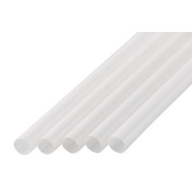 ストレートストロー　7mm×21cm　包装なし　クリア色　400本入×20箱【メーカー直送・代引き不可・時間指定不可・沖縄、離島不可】