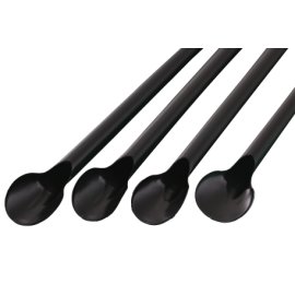 スプーンストロー　6mm×21cm　包装なし　黒色　500本入×20箱(輸入品)【メーカー直送・代引き不可・時間指定不可・沖縄、離島不可】