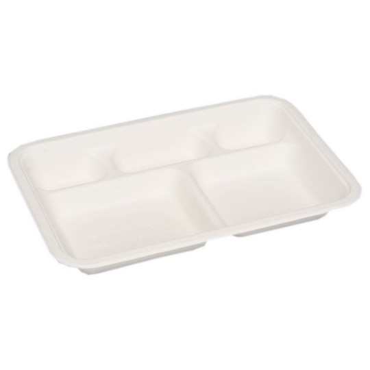 パルプモールド容器　モールド弁当　MB-1　無地　279×183×35mm　50枚×20入【メーカー直送・代引き不可・時間指定不可・沖縄、離島不可】