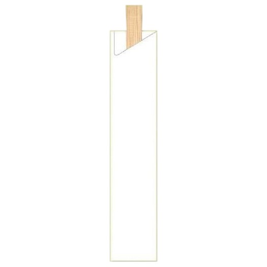 箸袋　既製品　5型8寸　10,000枚　（約37.7mm×190mm）　5Ｌ-1（白無地）【取り寄せ商品・即納不可・代引き不可・返品不可】