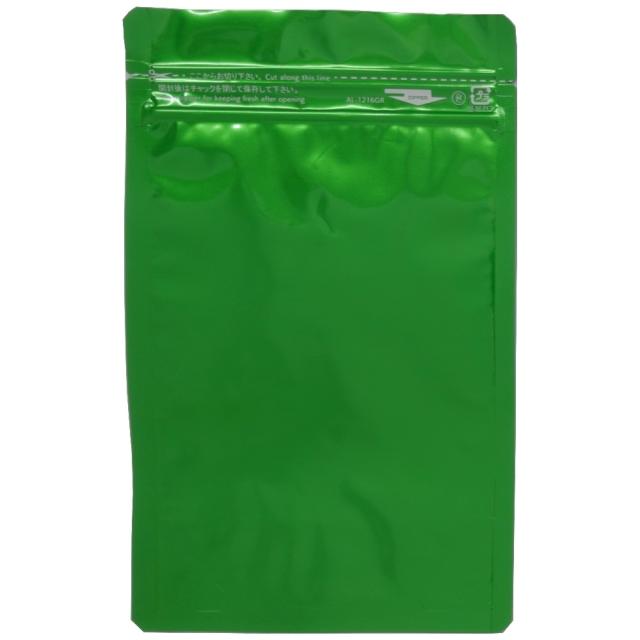 ラミジップ　AL-1216GR　アルミカラースタンドタイプ　32＋160×120(35)mm　グリーン(緑)　50枚×24袋●ケース販売お徳用【メーカー直送】