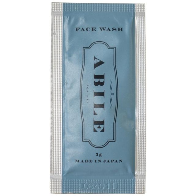 フェイスウォッシュ　男性向け　アービレ　洗顔フォーム　パウチ　3g　1000個入【取り寄せ商品・即納不可】