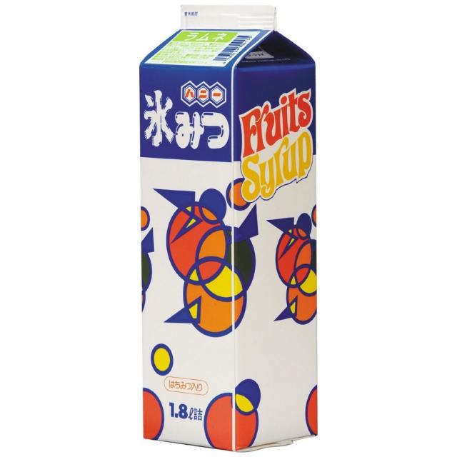 ハニー　氷みつ　Aタイプ　ラムネ　1.8L×8本入【メーカー直送・代引き不可・時間指定不可・沖縄、離島不可】