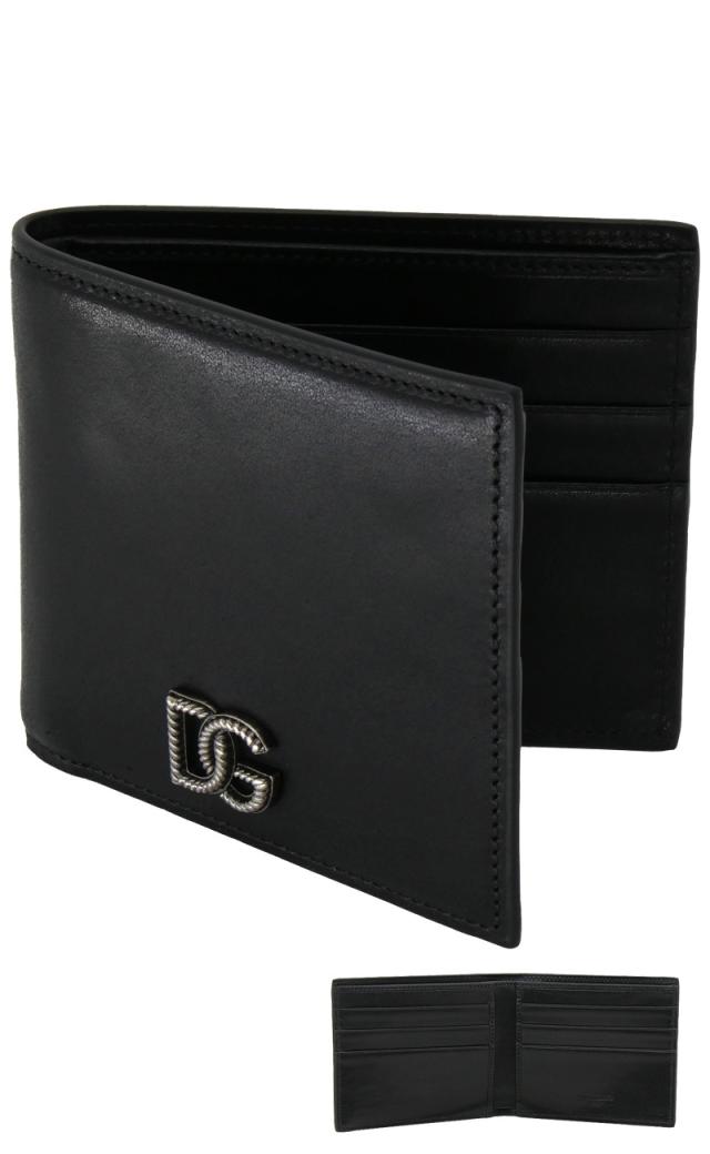 【2026年春夏新作】 ドルチェ＆ガッバーナ DOLCE&GABBANA テンペスタ カーフスキン ウォレット BP1321AU99480999 ドルガバ 二つ折り財布 ブラック メンズ 【新品 新作 未使用 正規品】