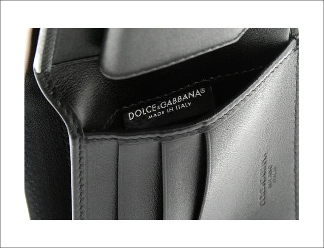 【2026年春夏新作】 ドルチェ＆ガッバーナ DOLCE&GABBANA プランジェ カーフスキン ウォレット BP3102AN41989690 ドルガバ 二つ折り コンパクトウォレット 小銭入れ付財布 ブラック+ホワイト メンズ 【新品 新作 未使用 正規品】_4