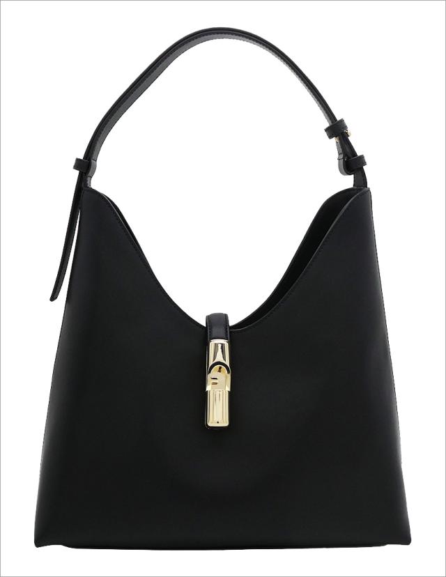 【2025年秋冬 新作】 フルラ Furla Goccia ショルダーバッグ M NERO ブラック WB01499_BX3104_1007_O6000 ゴッチャ ホーボーバッグ レディース 【新品 新作 未使用 正規品】_1
