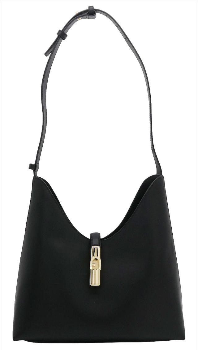 【2025年秋冬 新作】 フルラ Furla Goccia ショルダーバッグ M NERO ブラック WB01499_BX3104_1007_O6000 ゴッチャ ホーボーバッグ レディース 【新品 新作 未使用 正規品】_2