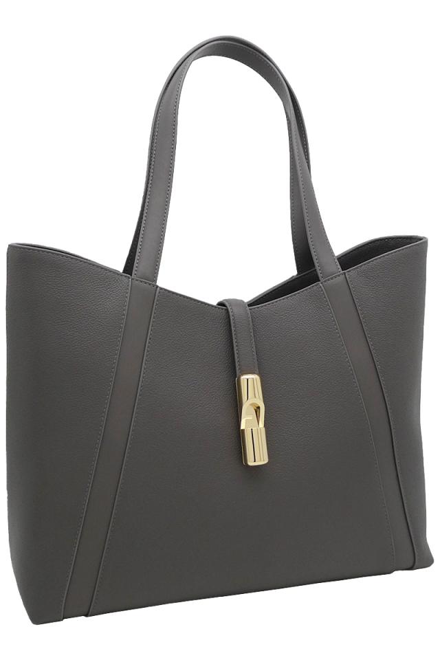 【2025年秋冬 新作】 フルラ Furla Goccia トートバッグ L URBAN GRAY グレー WB01788_BX3353_1007_4283S ゴッチャ ラージ ショッピングバッグ A4対応 レディース 【新品 新作 未使用 正規品】