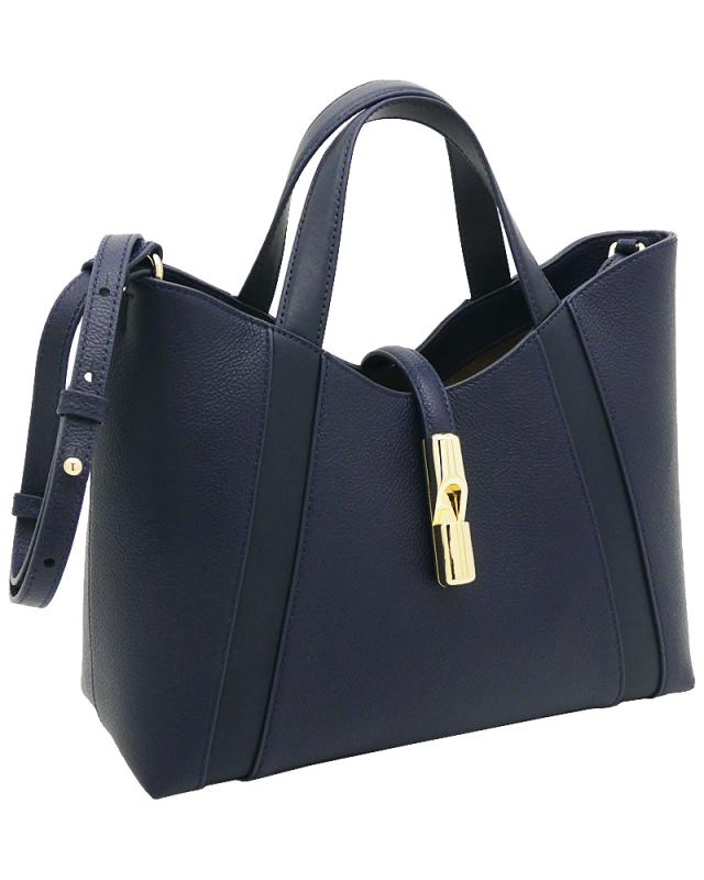 【2025年秋冬 新作】 フルラ Furla Goccia トートバッグ S BLU REALE ブルー WB01789_BX3353_1007_4533S ゴッチャ コンパクト ハンドバッグ 2WAYクロスボディバッグ レディース 【新品 新作 未使用 正規品】