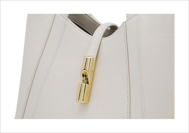 【2025年秋冬 新作】 フルラ Furla Goccia トートバッグ S PANNA ホワイト WB01789_BX3353_1007_PNN00 ゴッチャ コンパクト ハンドバッグ 2WAYクロスボディバッグ レディース 【新品 新作 未使用 正規品】_5