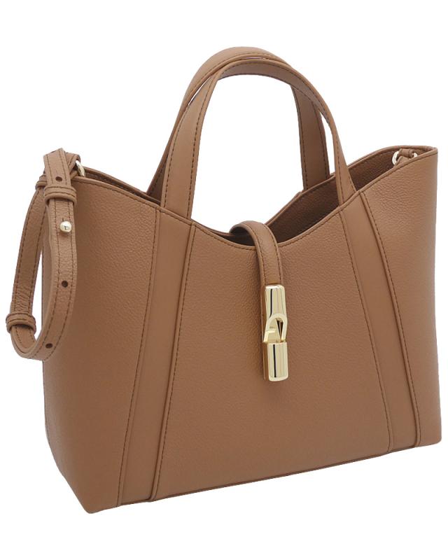 【2025年秋冬 新作】 フルラ Furla Goccia トートバッグ S BRANDY ブラウン WB01789_BX3353_1007_RY000 ゴッチャ コンパクト ハンドバッグ 2WAYクロスボディバッグ レディース 【新品 新作 未使用 正規品】