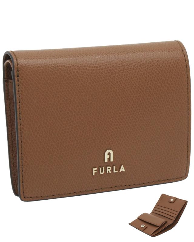 【2026年春夏 新作】 フルラ Furla Camelia コンパクト財布 S COGNAC h ブラウン WP00304_ARE000_1007_03B00 カメリア バイフォールド コンパクトウォレット S 二つ折り財布 レディース 【新品 新作 未使用 正規品】