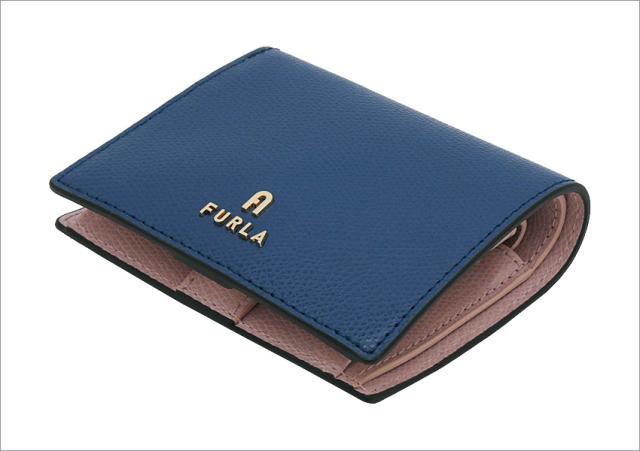 【2026年春夏 新作】 フルラ Furla Camelia コンパクト財布 S INDIGO+COROLLA int. ブルー+ピンク WP00304_ARE000_1007_4503S カメリア バイフォールド コンパクトウォレット S 二つ折り財布 レディース 【新品 新作 未使用 正規品】_1