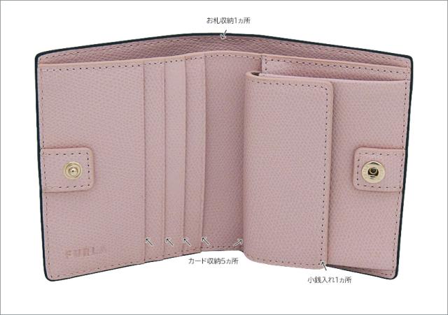 【2026年春夏 新作】 フルラ Furla Camelia コンパクト財布 S VELVET PINK+COROLLA int. ピンク WP00304_ARE000_1007_4504S カメリア バイフォールド コンパクトウォレット S 二つ折り財布 レディース 【新品 新作 未使用 正規品】_4