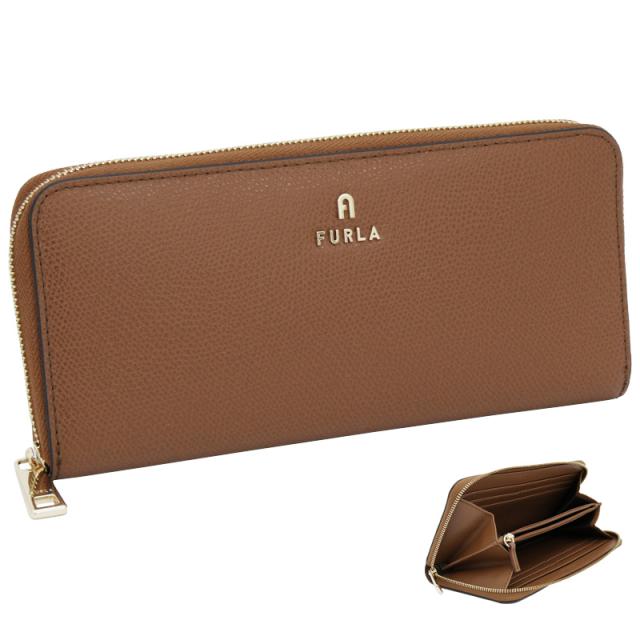 【2026年春夏 新作】 フルラ Furla Camelia ジップアラウンド L COGNAC h ブラウン WP00313_ARE000_1007_03B00 カメリア ラウンドファスナー 長財布 レディース 【新品 新作 未使用 正規品】