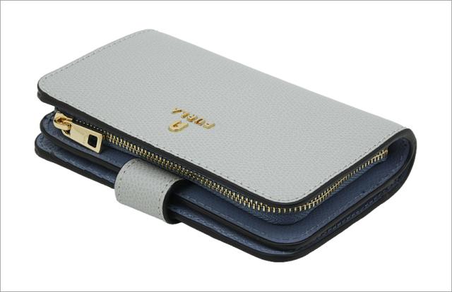 【2025年秋冬 新作】 フルラ Furla Camelia コンパクト財布 M COLOR CRISTALLO d+CELESTIAL int. ライトブルーグレー WP00314_ARE000_1007_4351S カメリア 二つ折り コンパクトウォレット レディース 【新品 新作 未使用 正規品】_1